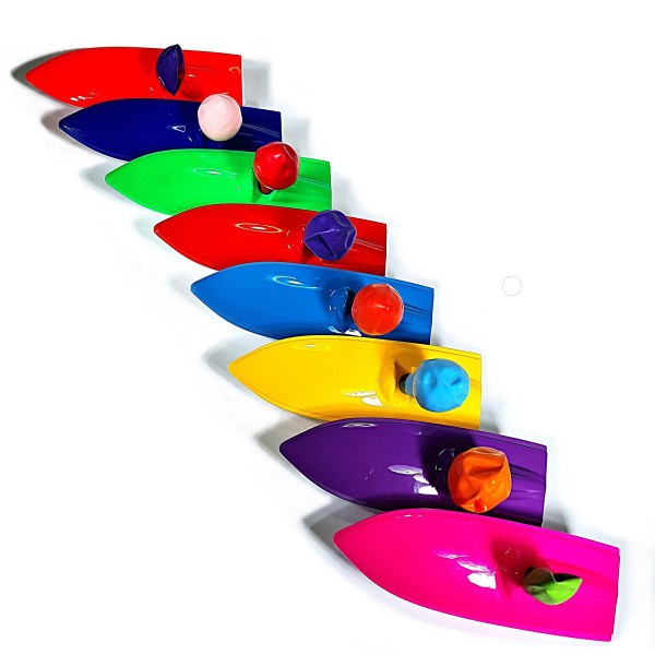 12 x Ballonboot farbl. sortiert, Made in Germany