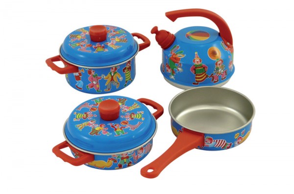 Kochgeschirr 4er Set, Clown Made in Germany