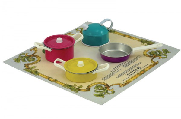 Kochgeschiirr Töpfe 4er Set, Alu bunt, für große Herde, Made in
