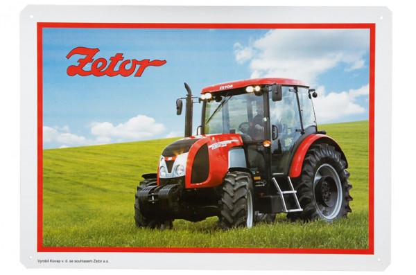 Blechschild Zetor auf Feld